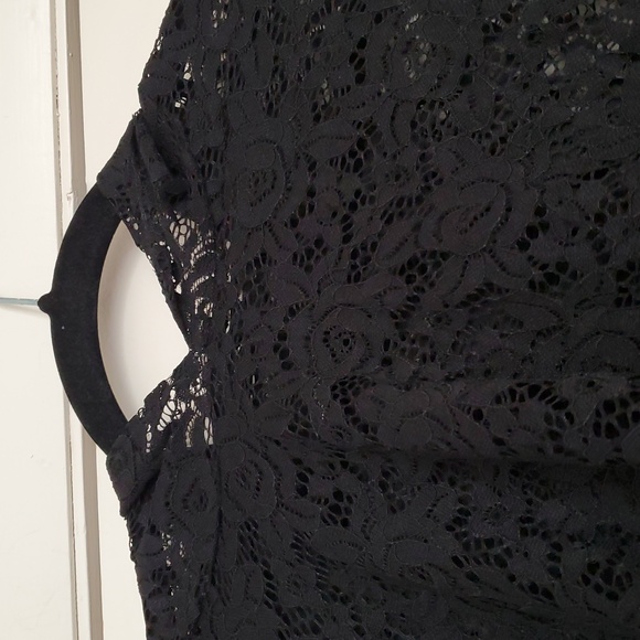 Reap What You Sew Crafts Elegant Black Lace Women's Blouse - Picture 3 of 16